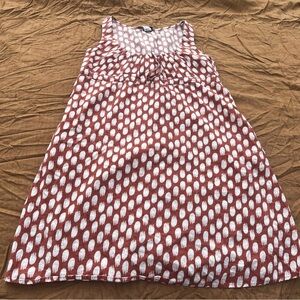 Patagonia Rust/White Hemp and Cotton Blend Summertime Sleeveless Dress Size 6